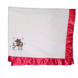 Cutie Pie Rudolph The Red Nosed Reindeer Christmas Lovey Blanket 30" X 29"